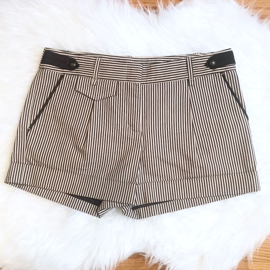 Nwt Bcbgmaxazria Symone Pinstripe Shorts